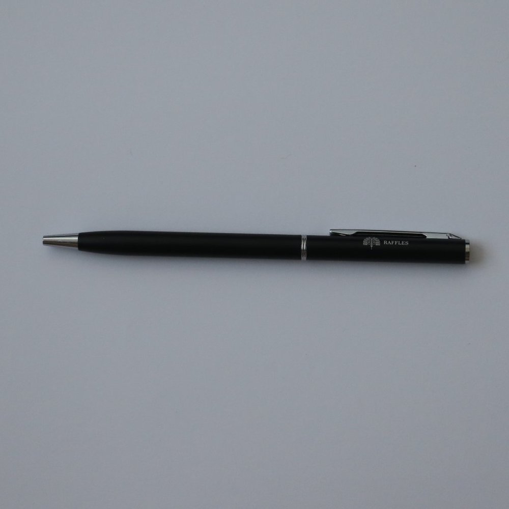 Raffles Luxury Hotel Black Pen New
